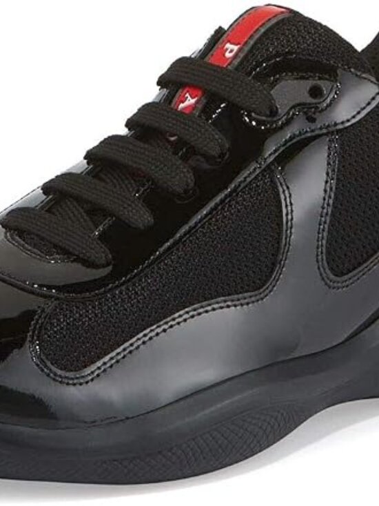 Prada Other - Prada Men's Linea Rossa America's Cup Patent Leather Sneaker, Black 9.5/10 US